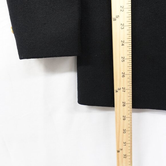 RZR Weather Wise Blazer Womens 5/6 Small 100% Wool Black Jacket Gold Demure - Picture 10 of 15